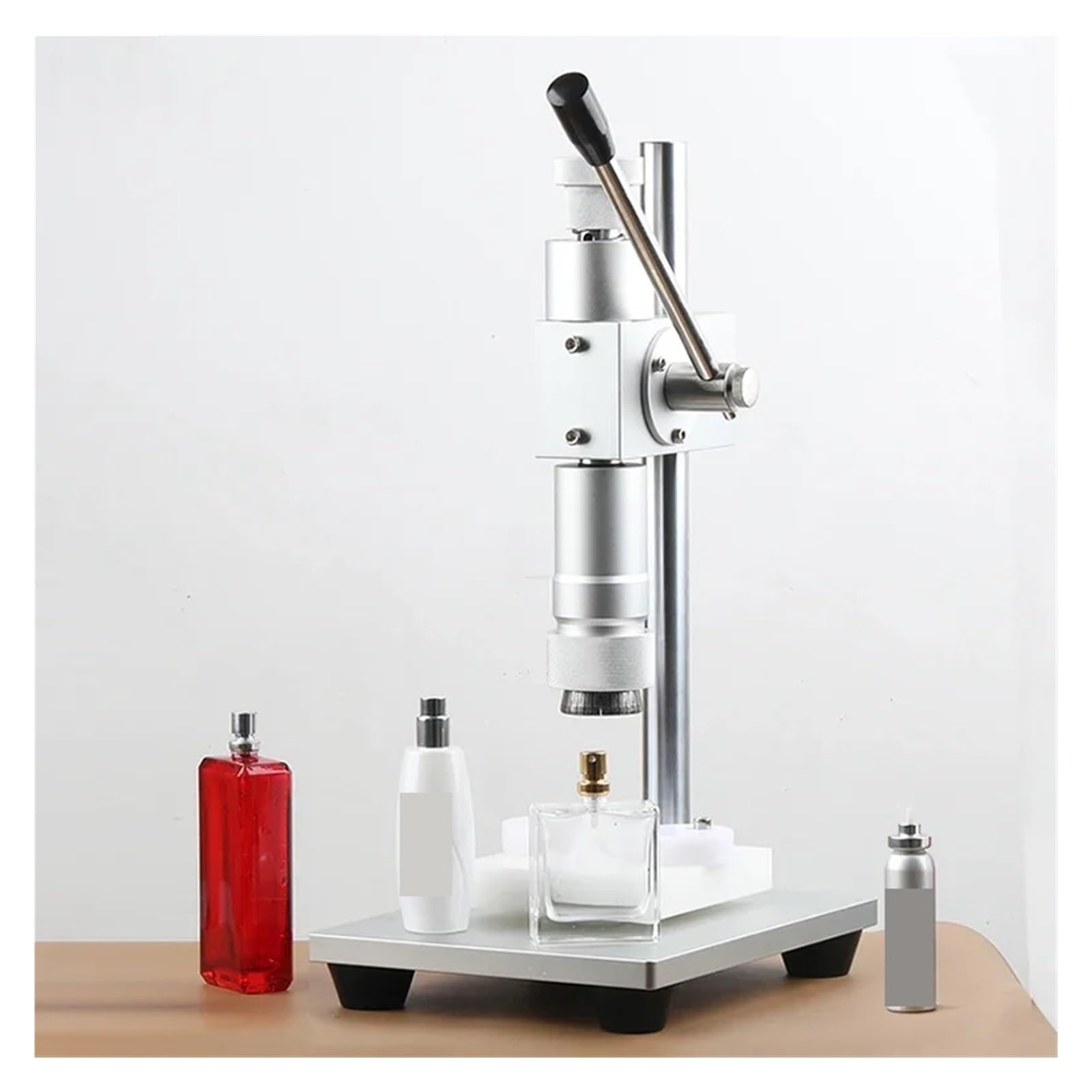 Macchina Tappatrice For Sigillatura Bottiglie For Profumo, Olio Essenziale, Pneumatica/manuale, Diametro Bottiglia 13/15/18 Mm, 20 Opzionale(SET 8)