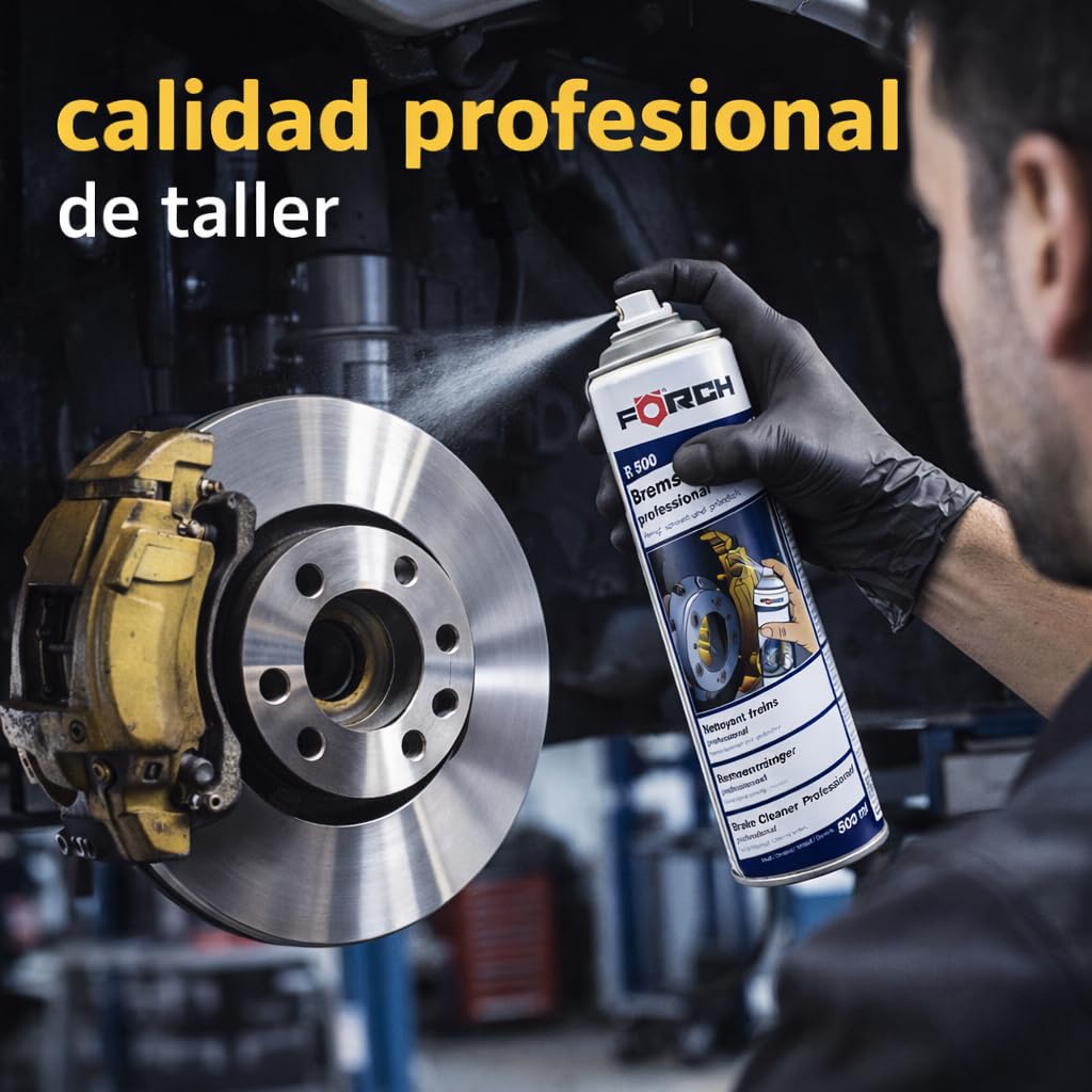 FORCH Limpia Frenos Profesional en Spray – R500 500 ml – Desengrasante Potente, Secado Rápido, Sin Residuos para Discos, Pastillas y Componentes Mecánicos (4) — view 4