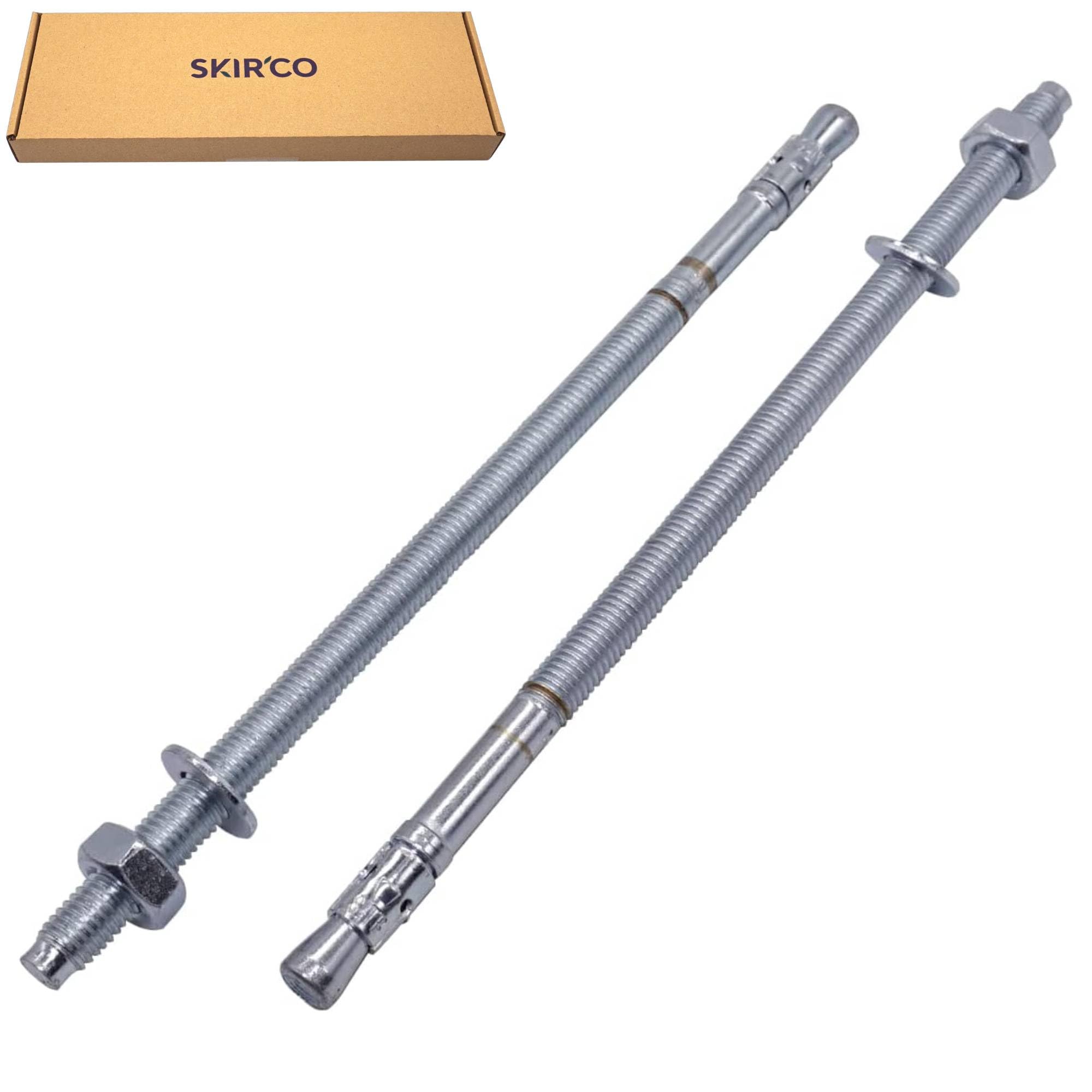 Image secondaire de Lot de 2 chevilles d'ancrage en métal plaqué zinc M10 x 230 mm