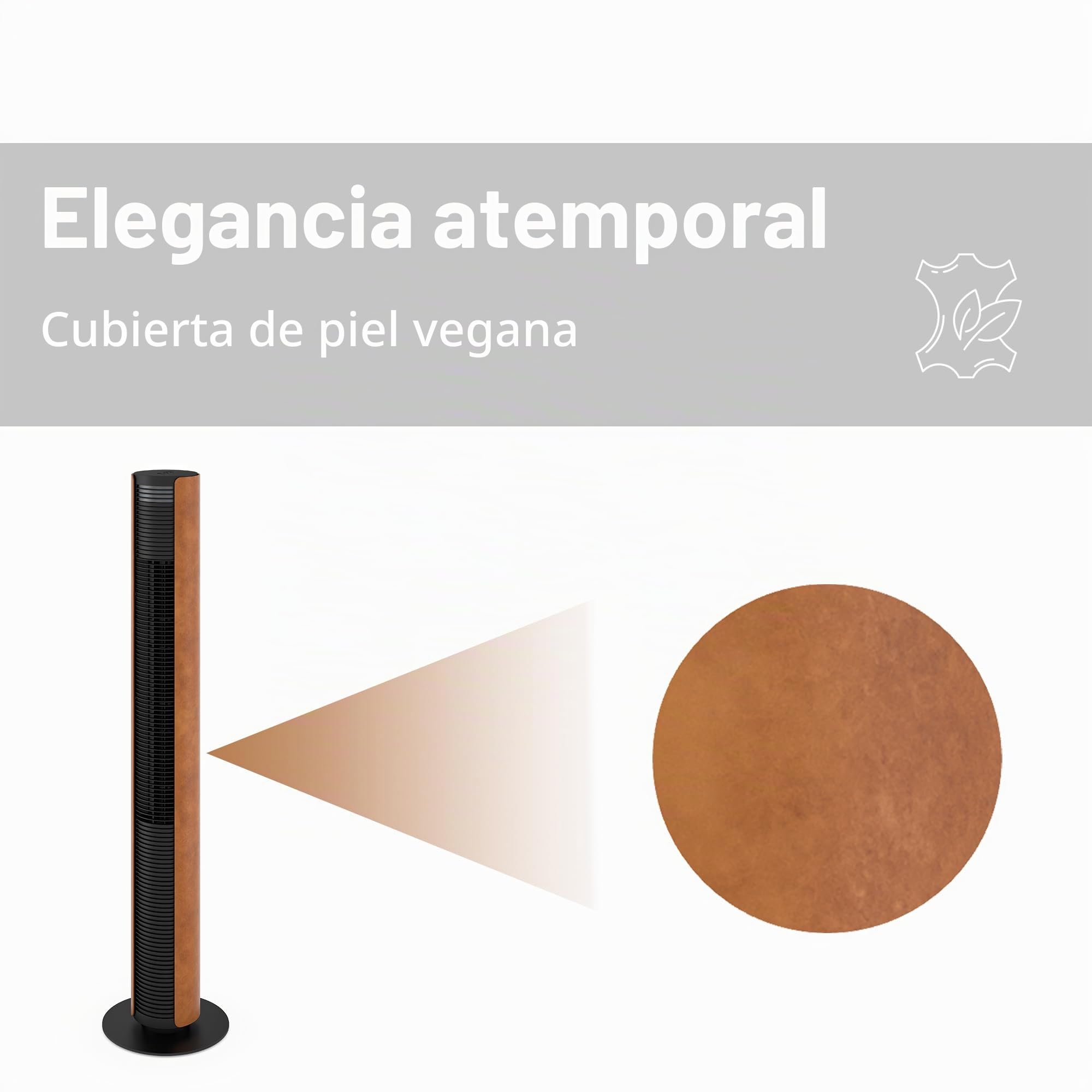 Stadler Form Peter - Ventilador de torre, bajo consumo y silencioso con 29 dB(A), con mando a distancia, función de orientación, 6 velocidades, temporizador, LED regulable