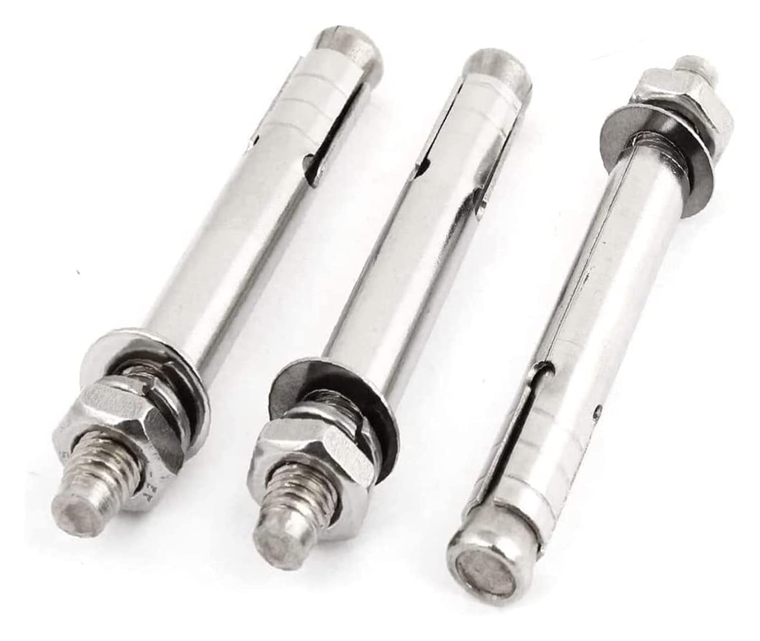 WTQZFRNSB Stainless Steel Expansion Bolts, Expansion Sleeve Anchor Screw Bolts,3 Pcs 80mm Length Expansion Bolt Hardware Tool M8 Hex Nut Sleeve Anchor/11219