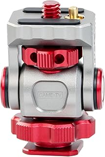 Came-TV Monitor Pan - tilt for DSLR, Mirrorless, Smartphone and Monitor - Universal, Aluminum Construction with Cold Shoe and Standard Threaded Holes(61010)