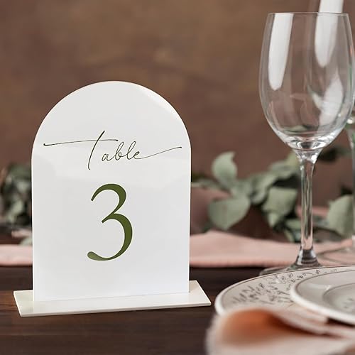 Miniatura 11 de UNIQOOO Paquete de 10 letreros de mesa de acrílico esmerilado de 8 x 10 pulgadas para boda con soportes, 1/8 pulgadas de grosor, hoja de letrero