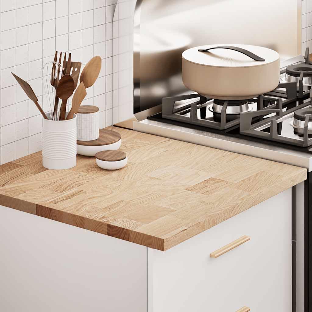 Générique Plan de Travail de Cuisine Bois de chêne Massif rectangulaire,Meubles,Accessoires pour Tables,Plateaux de Table,Brun,8.6 KG,4008996