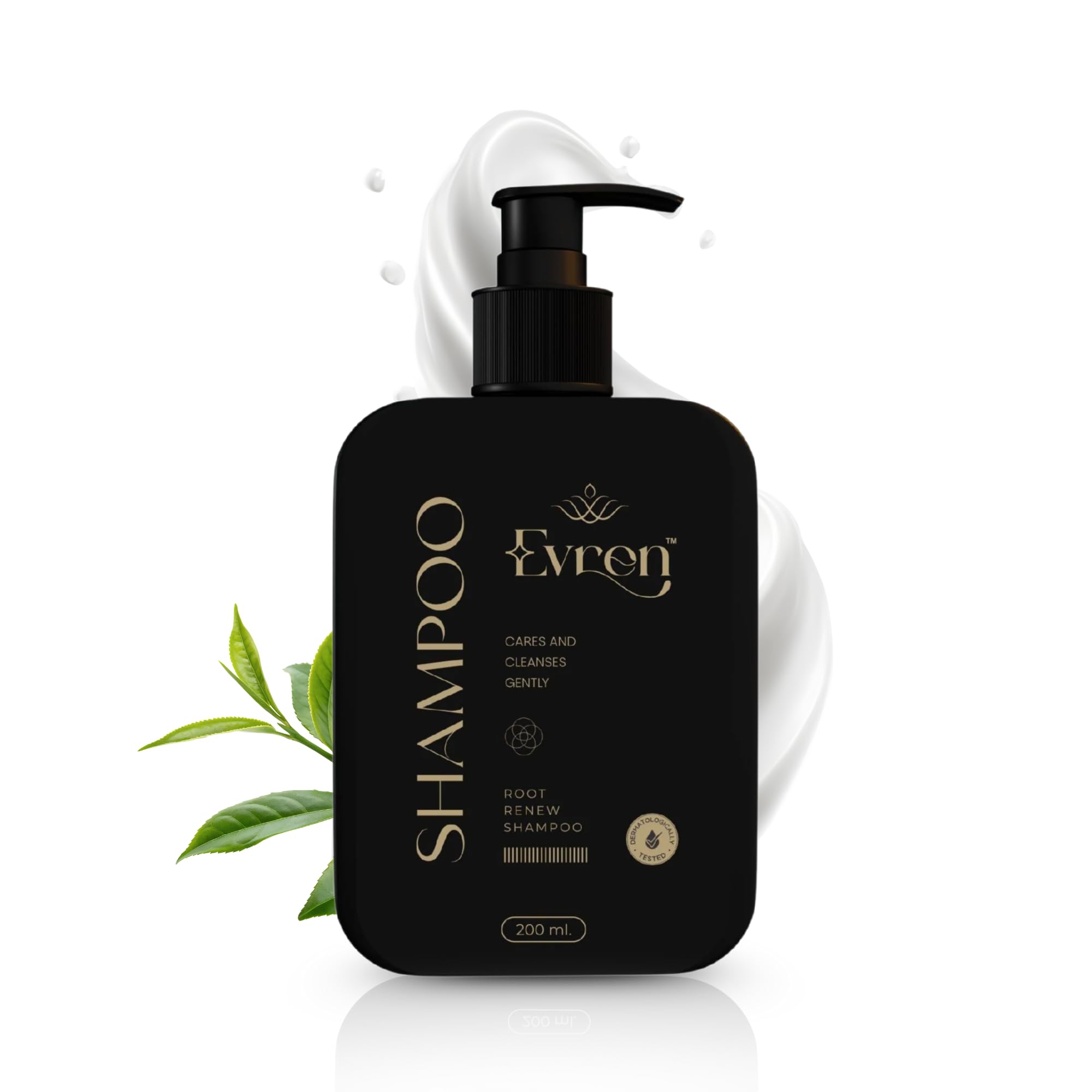 Evren Root Renew Shampoo – Strengthens, Reduces Hair Fall & Promotes Healthy, Shiny Hair – Lightweight, Non-Drying Formula with Glycerine, Niacinamide & Green Tea Extract, 200 ml-image-11