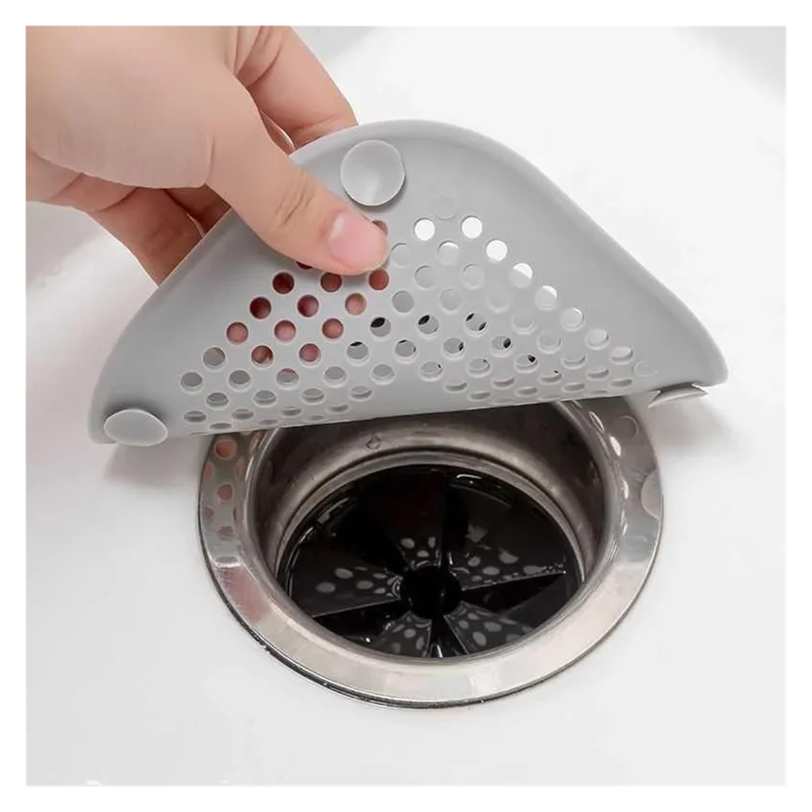 10pcs Kitchen Sewer Silicone Bathroom Floor Bathtub WaterFilter Home Accessories Shower Drain Hair Catcher Sink Strainer Für Küche(Gray)