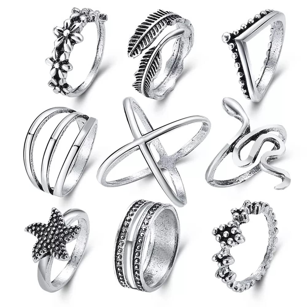 See full amazon price history chart for Shining Diva Fashion Latest Stylish Metal Boho Midi Finger Rings for Women and Girls - Set of 9 (E13049r), Silver Shining Diva Fashion Latest Stylish Metal Boho Midi Finger Rings for Women and Girls - Set of 9 (E13049r), Silver (B09JLX8XPX) Amazon Price History, Amazon Price Tracker