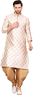 Over Crowd Men Ethnic Gold Leaves 100% pure Jacquard Kurta & Aladdin salwar special for Lohri & New Year, In Panjabi Style Price In India
