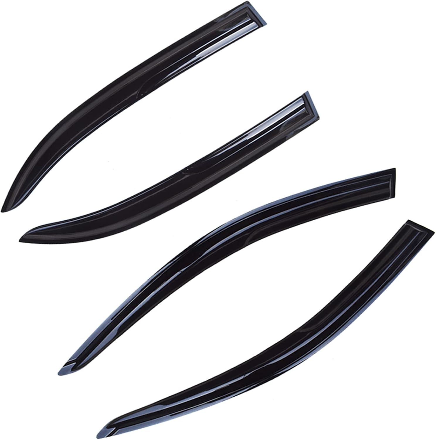 Window Visors Shade Sun Rain Wind Guards Deflectors Cover Acrylic Replacement for Toyota Corolla 2003-2008 Outside 4 Pieces Black