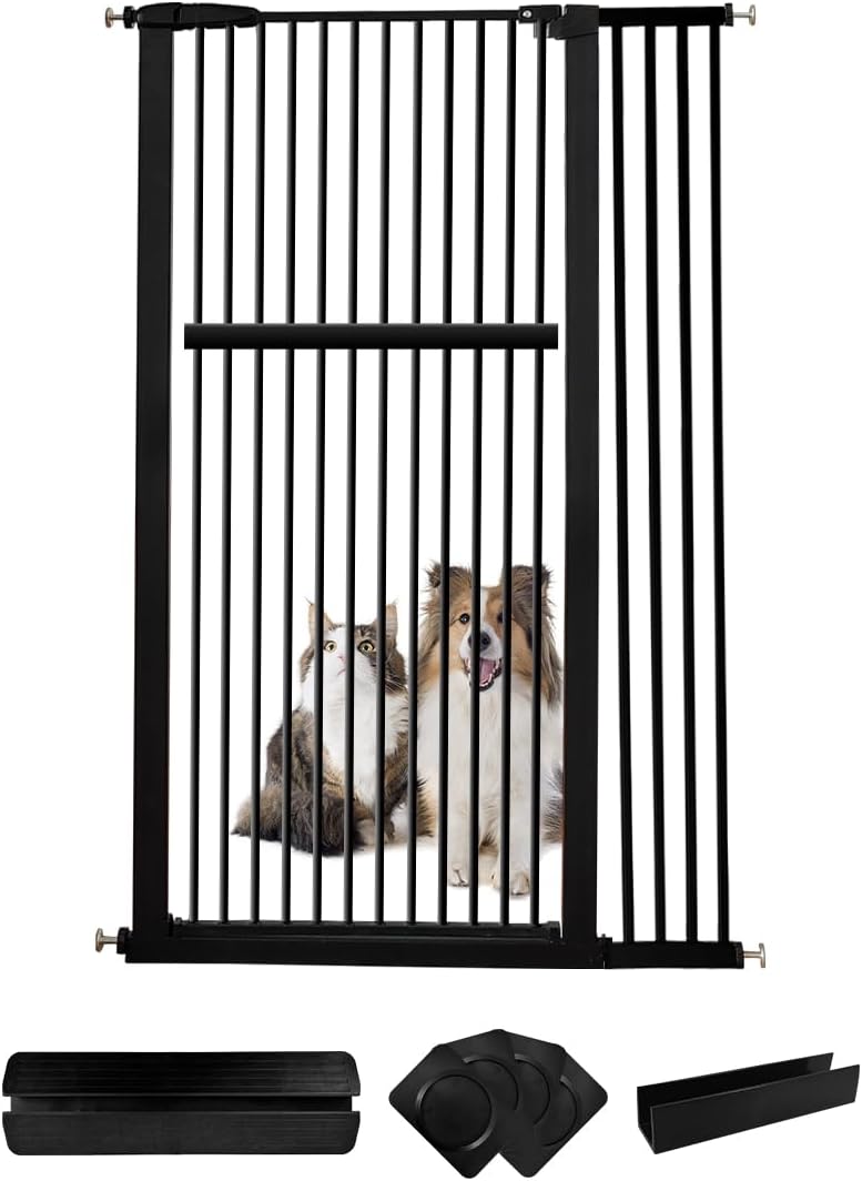 Lumizone Extra Tall Pet Gate 55.12" High Pressure Mounted
