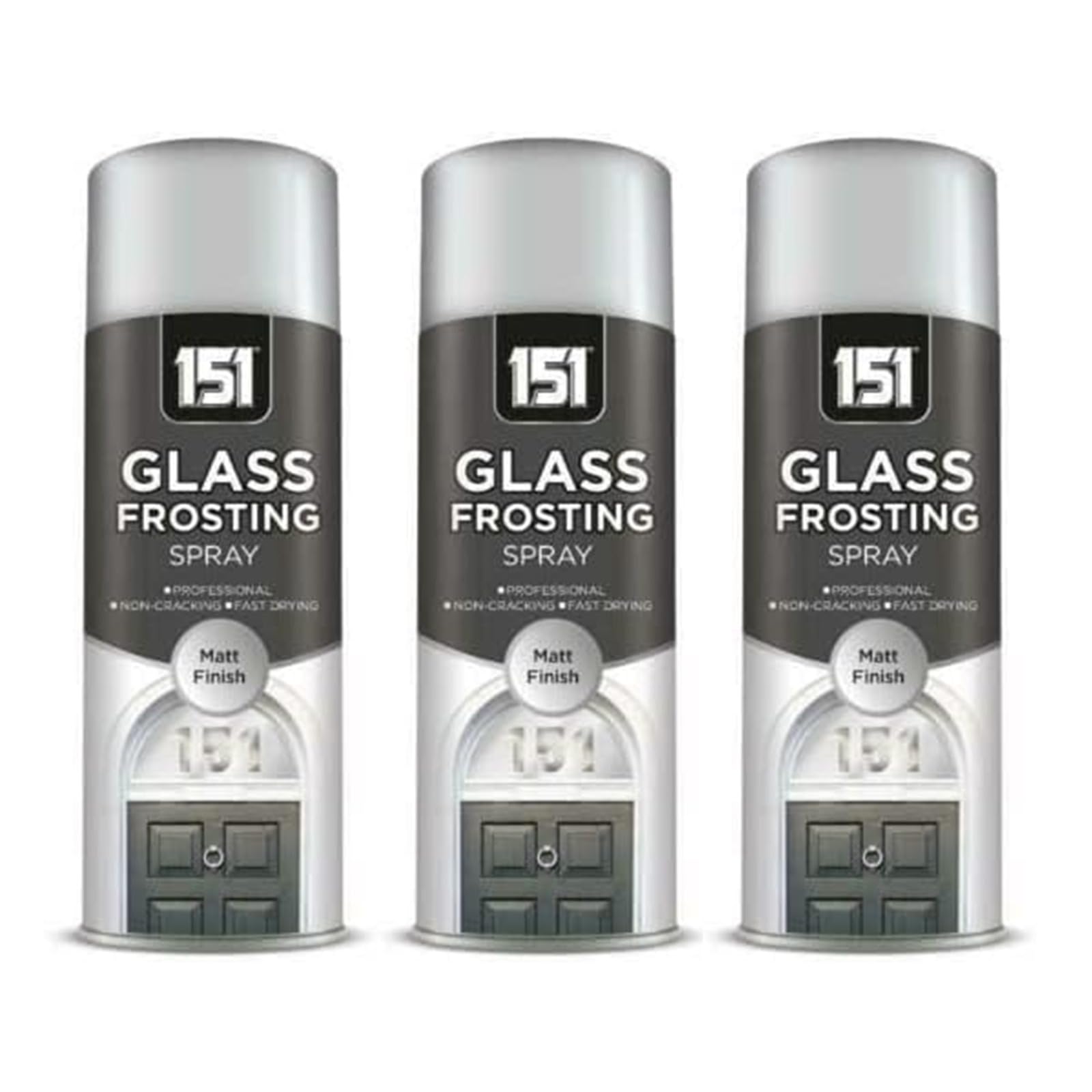 PEBBLE HUG 400 ML Glass Frosting Spray Paint for Windows Security and Privacy Professional Matte Finish, Window Door Security, Privacy & Décor (Pack of 3)