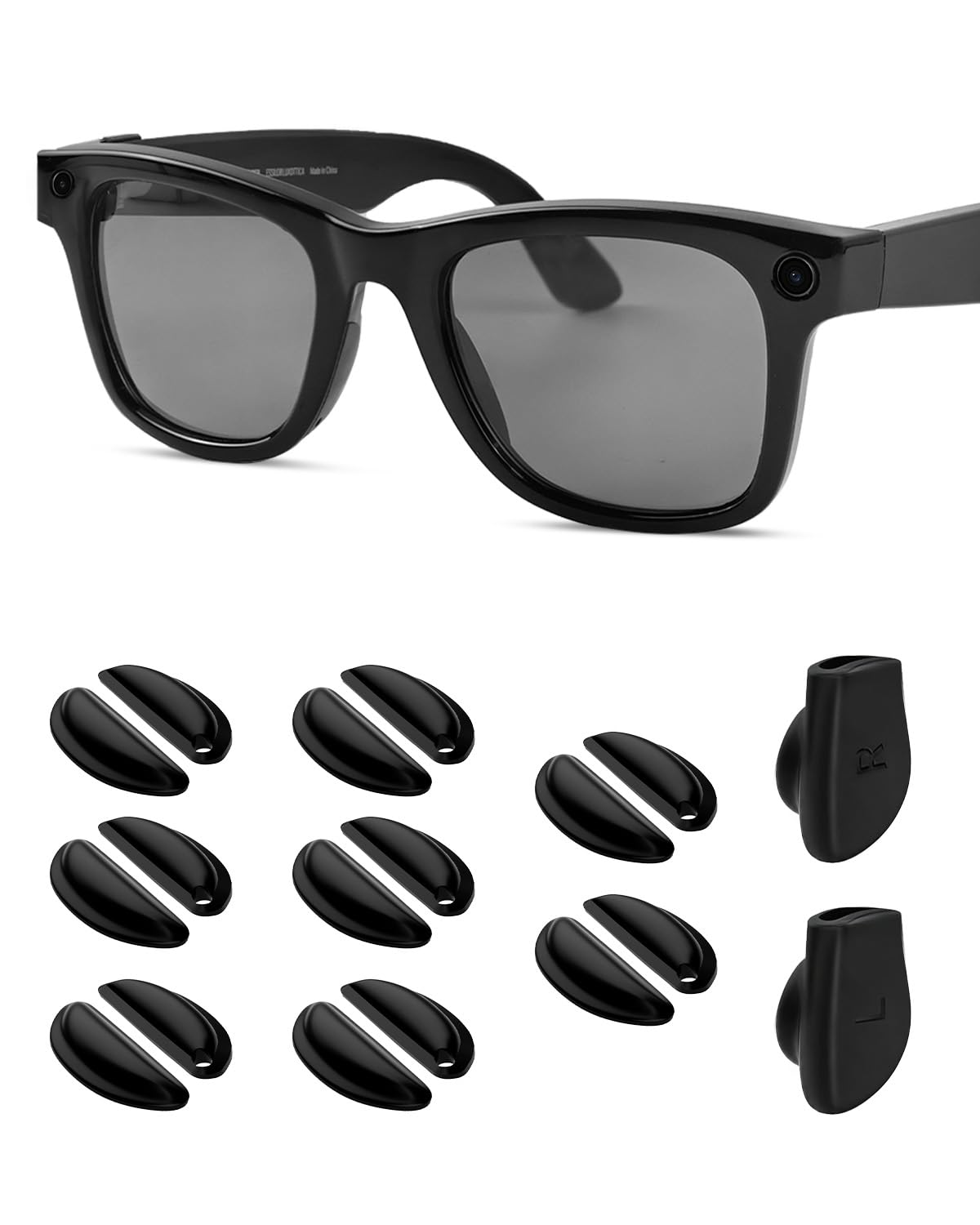Photo 1 of Compatible with Ray-Ban Meta Wayfarer Eyeglass Nose Pad