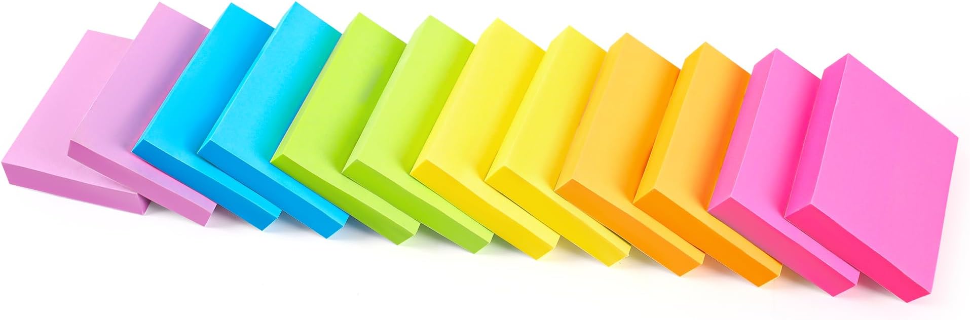 (12 Pad) Sticky Notes 1.5x2 in, Bright Colors Strong Adhesive Post, Suitable for School, Home, Office, Clean Removal, 75 Sheets/pad