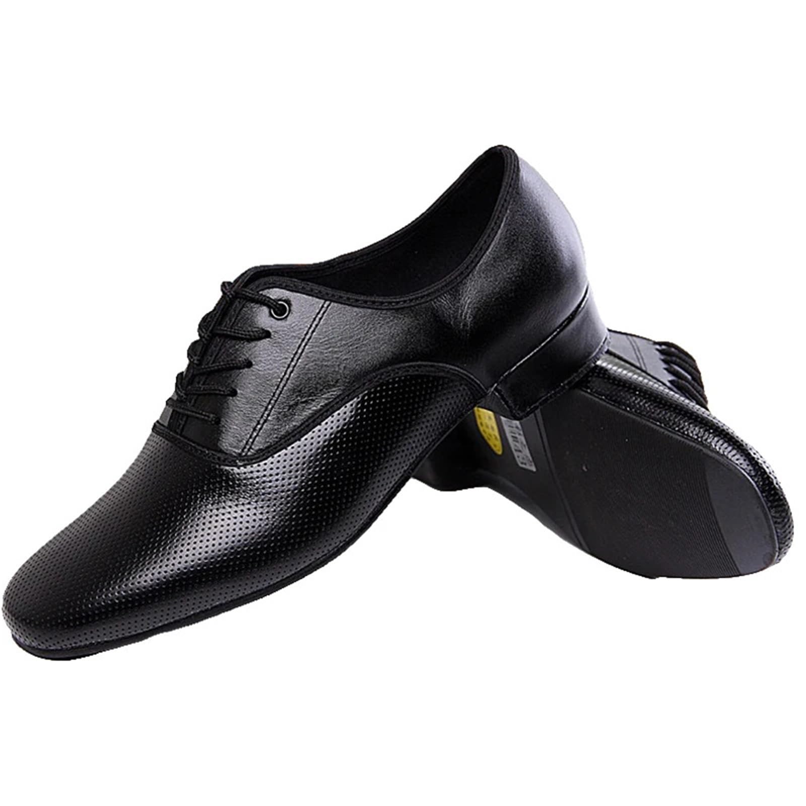 Scarpe da Ballo da Uomo Scarpe da Ballo in Pelle Uomo, Scarpe Sportive quadrate, Soft, Latino Moderne, Ginnastica Valzer