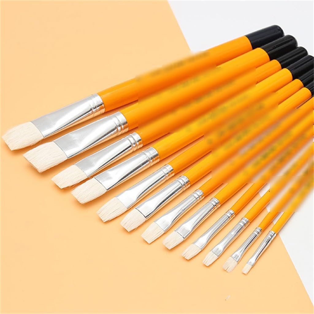Gouache Brush Set G Flat Tip Single & Brushes 6pcs