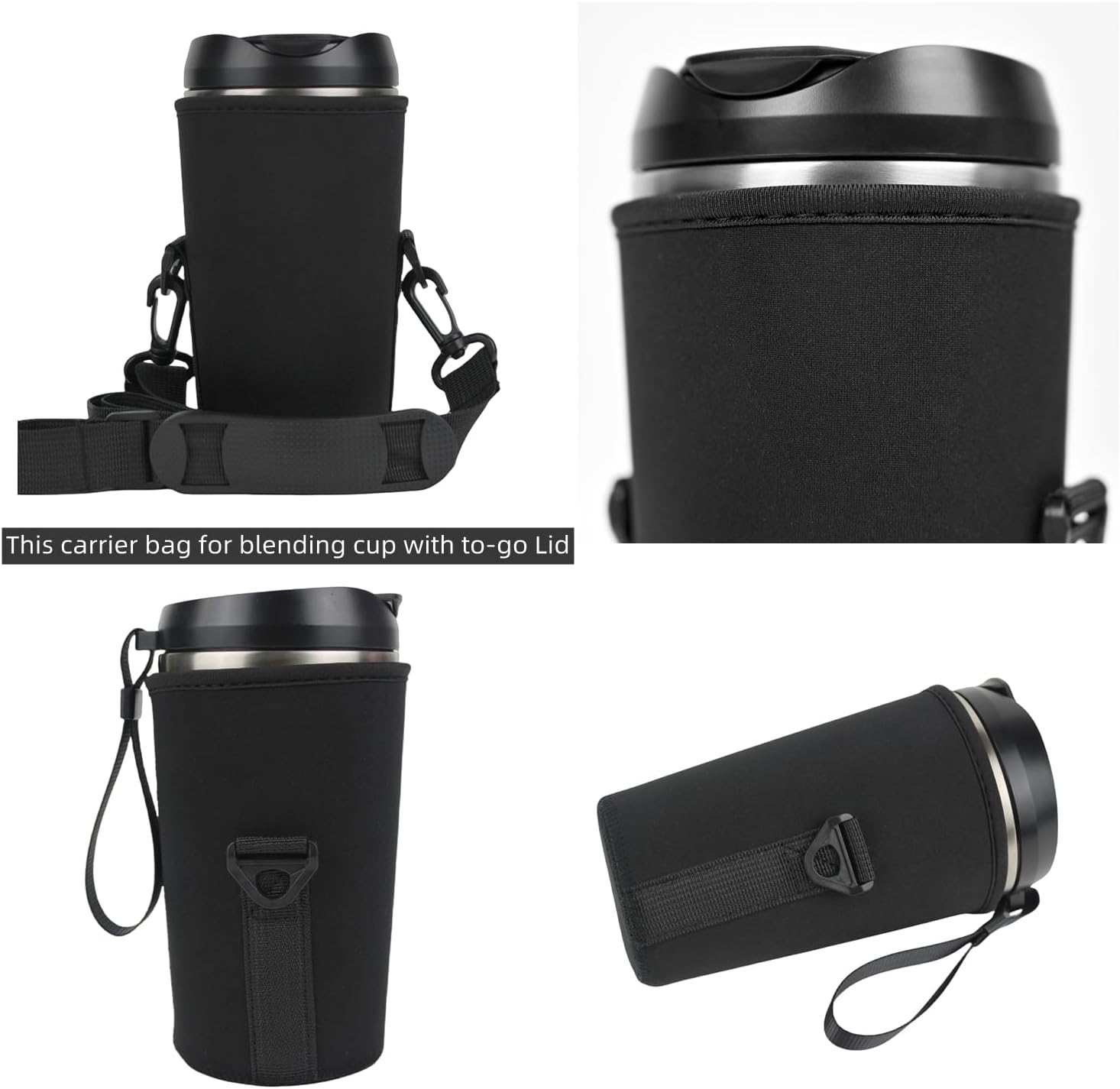 Pack of 2 Flip Portable Blender Bag Protective Case Cover Non-slip Sleeve Waterproof Pouch Compatible With nutribullet Flip Portable Blender NBPB50350AK/NBPB10350 (Black)
