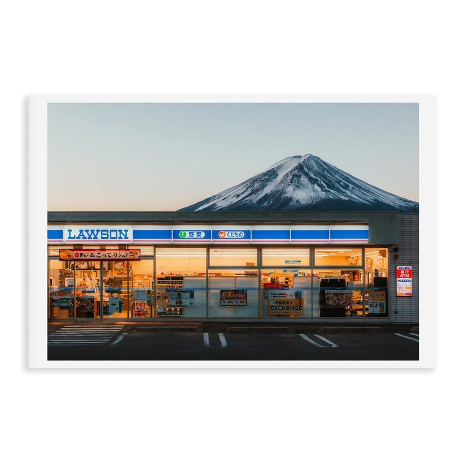 HEYANM Mt Fuji Lawson Print Japan Landscape Canvas Poster Bedroom Office Room Decor Gift Unframe 24x36inch