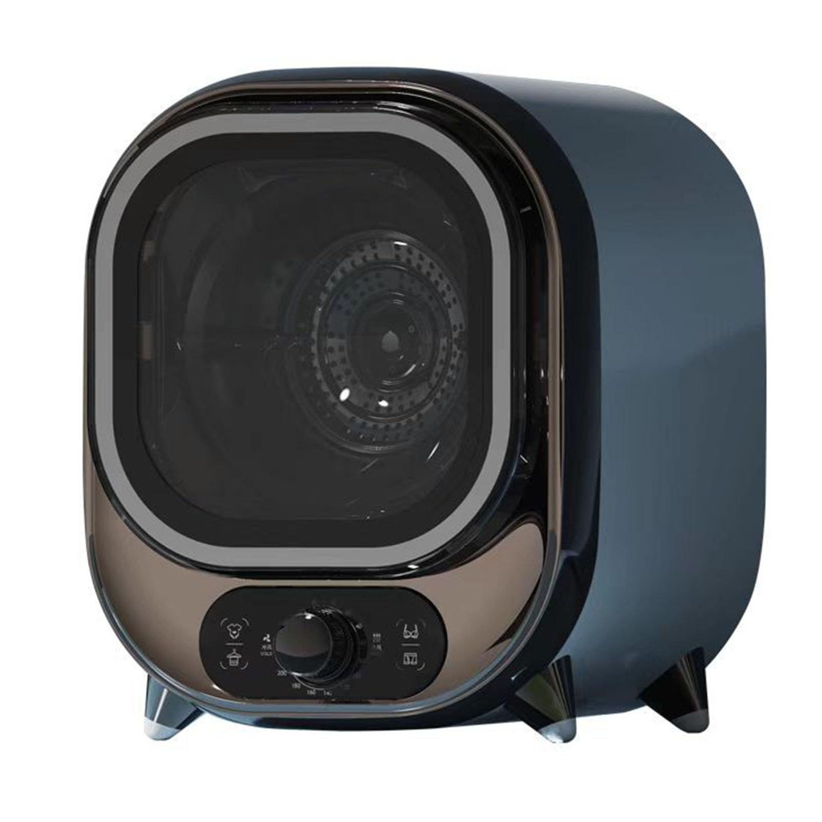 Sèche-linge portable léger, petit sèche-linge, sèche-linge à condensateur compact, sèche-linge ventilé de 5 kg, essoreuse, capacité de charge de 0,8 kg, pour utilisation sur comptoir ou mural,Blue1