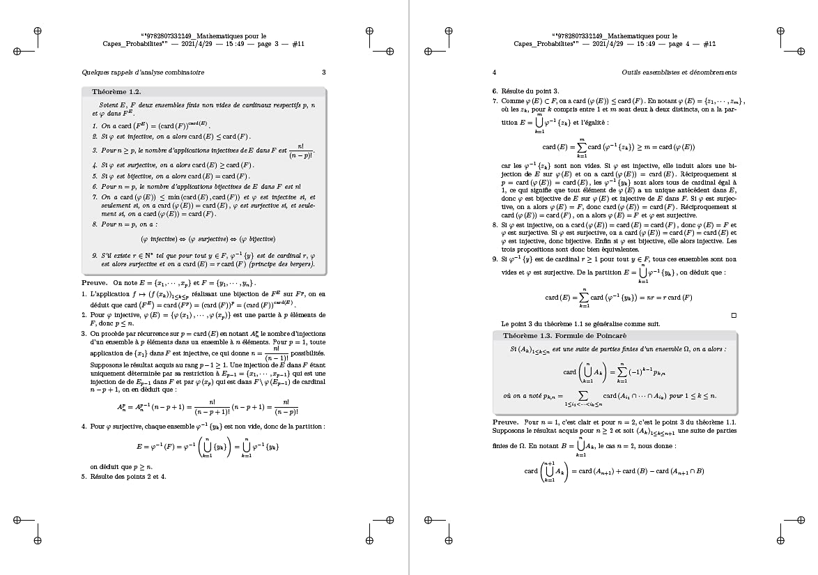 Mathématiques pour le Capes. Probabilités: Cours complet avec 200 exercices et problèmes corrigés