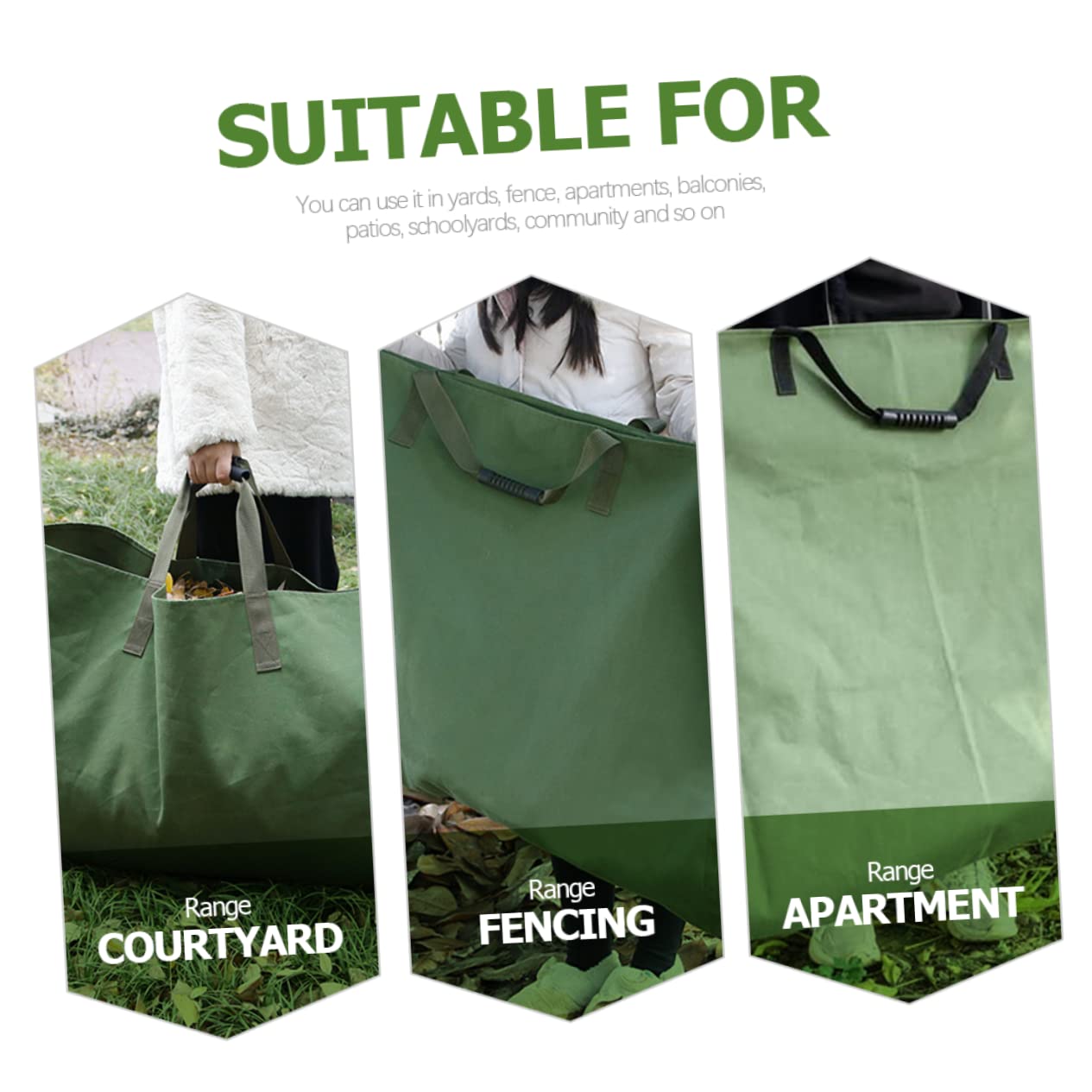 Kisangel Bolsa Para Guardar De Jardín Grande Plegable De Material Para Jardinería Recolector De Caídas Contenedor Portátil De Desechos De Jardín