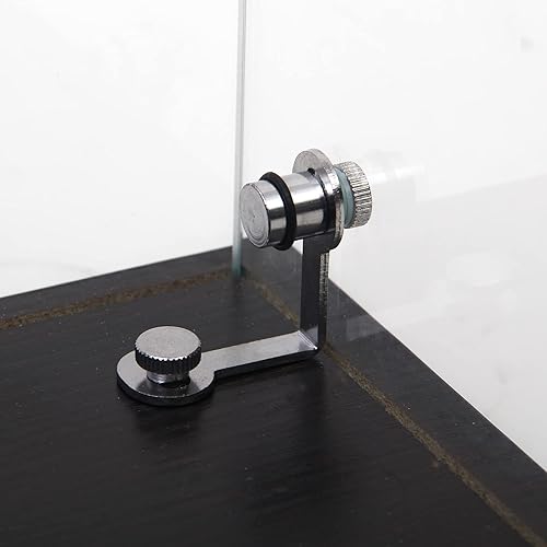 Miniatura 7 de CISURCPI Vitrina de cristal con 4 estantes con puerta y cerradura, estilo Curio mejorado, de instalación rápida, 0.197 in, estante de pie de vidrio