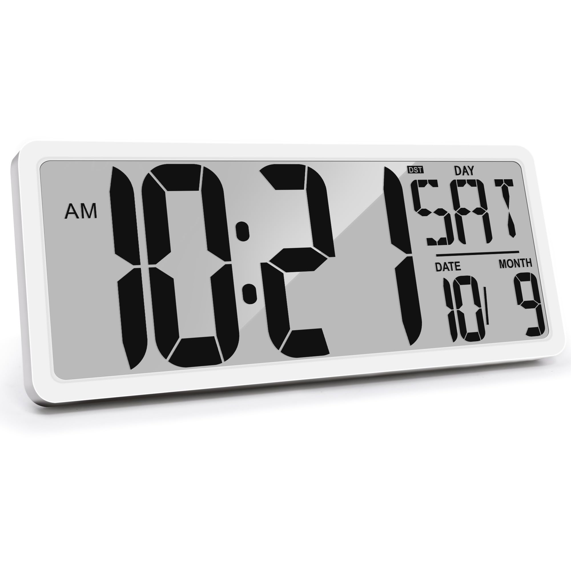 Large Digital Wall Clock 15 Inch Digital Alarm Clock for Bedroom Wall Clocks Battery Operated Digital Clock Large Display with Temperature Desk Clocks for Office Digital Clock for Living Room Decor
