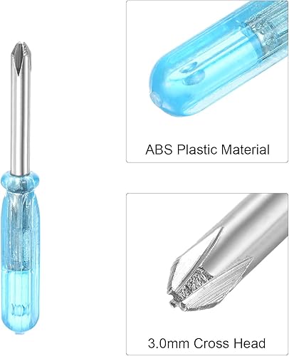 Miniatura 9 de uxcell Mini destornillador Phillips, cabeza cruzada de 0.079 in, 1.772 in de longitud para reparación de electrodomésticos pequeños, 2 unidades