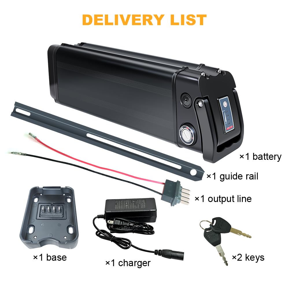 Batteria per Biciclette Elettriche Pieghevoli 36V/48V, 10Ah/13Ah/15Ah/18Ah/21Ah/25Ah, Adatta come Ricambio per Modelli Hitway e COLORWAY BK3, BK5, BK6, BK8, BK11, BK37 (36V18Ah)