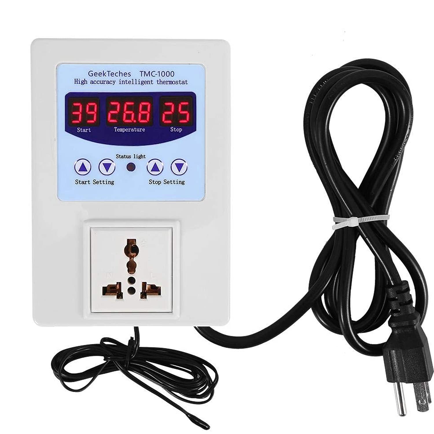 Amazon.co.jp: デジタル温度コントローラー AC 110-240V 10A -9