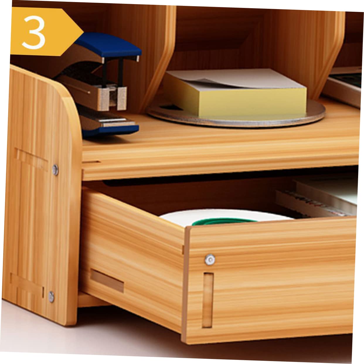 Einschulung Deko Holz Stiftehalter mit Großen Fächern für Büro Desktop