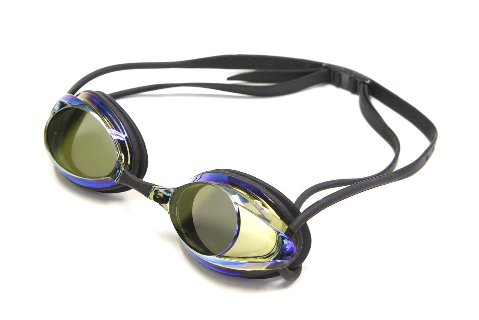 Adoretex Sports UV Protection Swim Goggles Bundle Set (G7400RM) - Gold/Black Mirrored