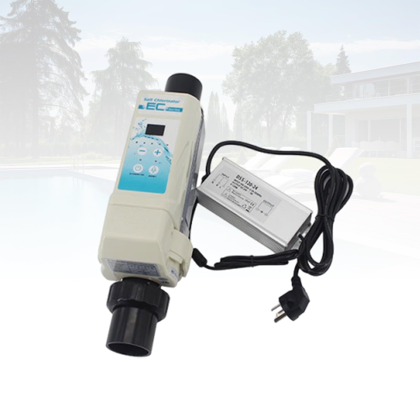 Cloratore a Sale, 8/12/16/20g/h Generatori Di Cloro Salino per Piscina Con Acqua Salata Dispositivo per Clorinatore a Sale per Elettrolisi per Piscine,(21100 gallons)
