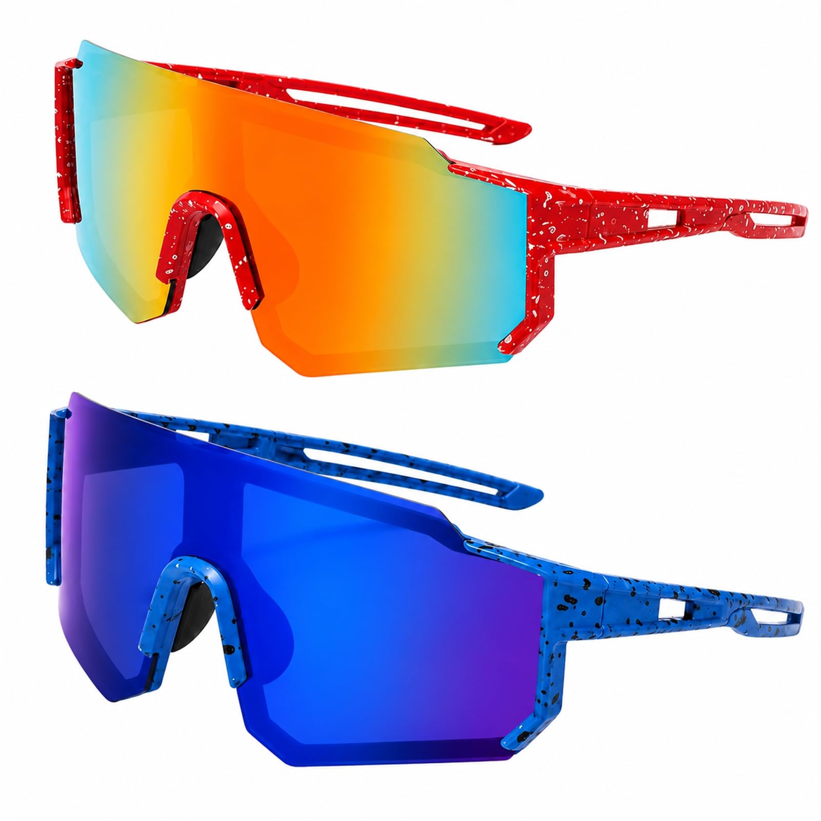 2 Pairs Kids Polarised Sports Sunglasses, UV400 for Cycling & Baseball