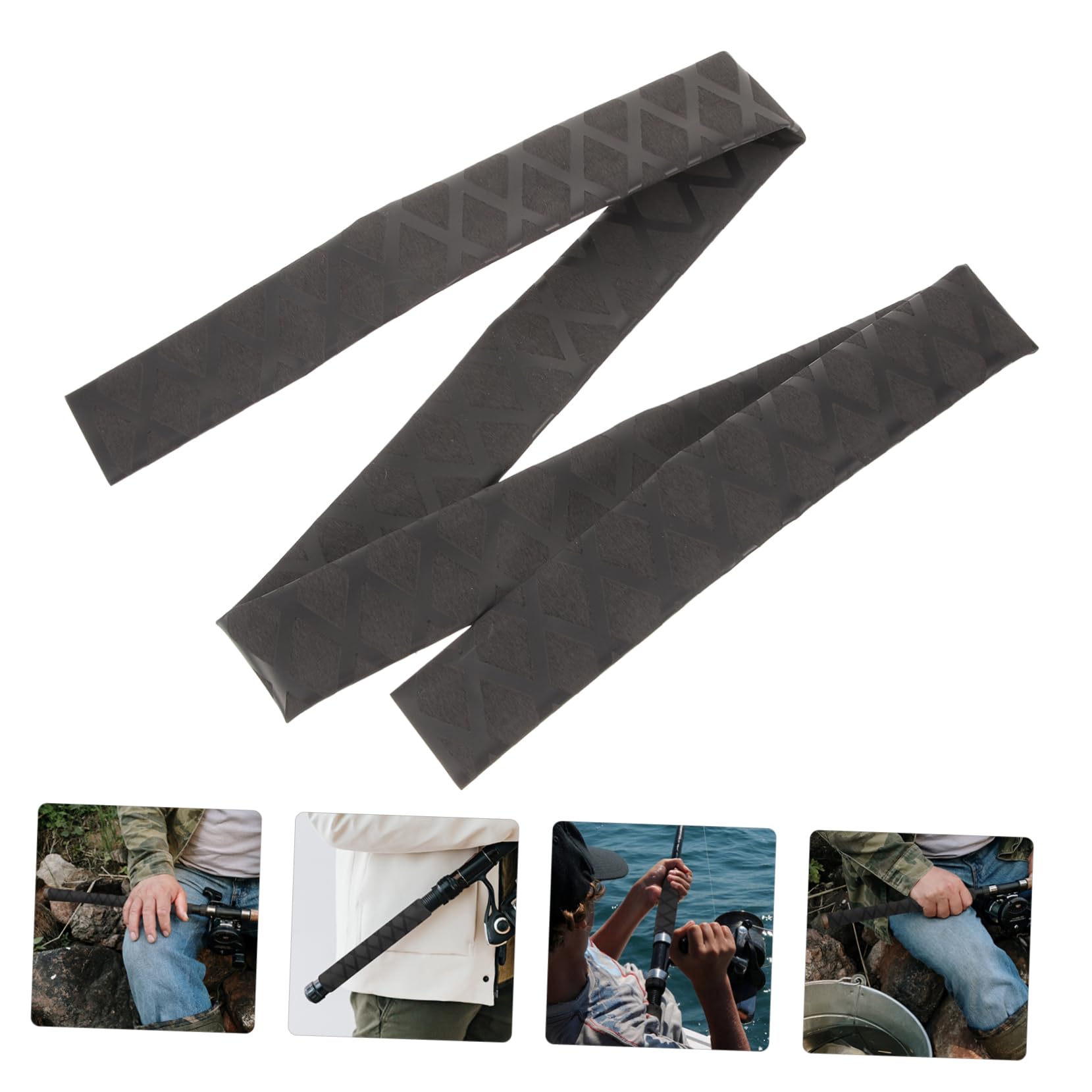 UPKOCH Cintura di avvolgimento dell'asta di Pesca Calore Manica Marino Presa Maniglia Tubazione Tubi termoretraibili elettrici corredo Elettrico PVC Gomma Nero