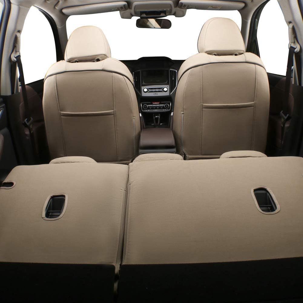 EKR Custom Fit CX5 Car Seat Covers for Select Mazda CX-5 Sport 2013 2014 2015 2016 - Leatherette (Beige)