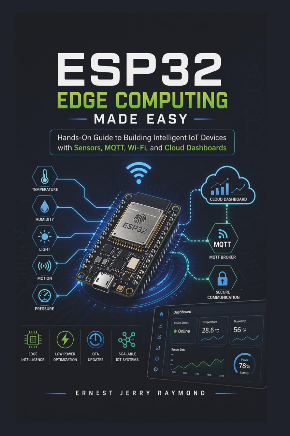Esp32 Edge Computing Made Easy: Hands On Guide to Building Intelligent IoT Devices with Sensors, MQTT, Wi-Fi, and Cloud Dashboards