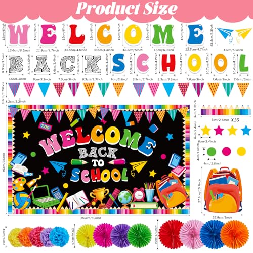 Kit décorations tableau d'affichage et éventail 3D pour égayer la classe