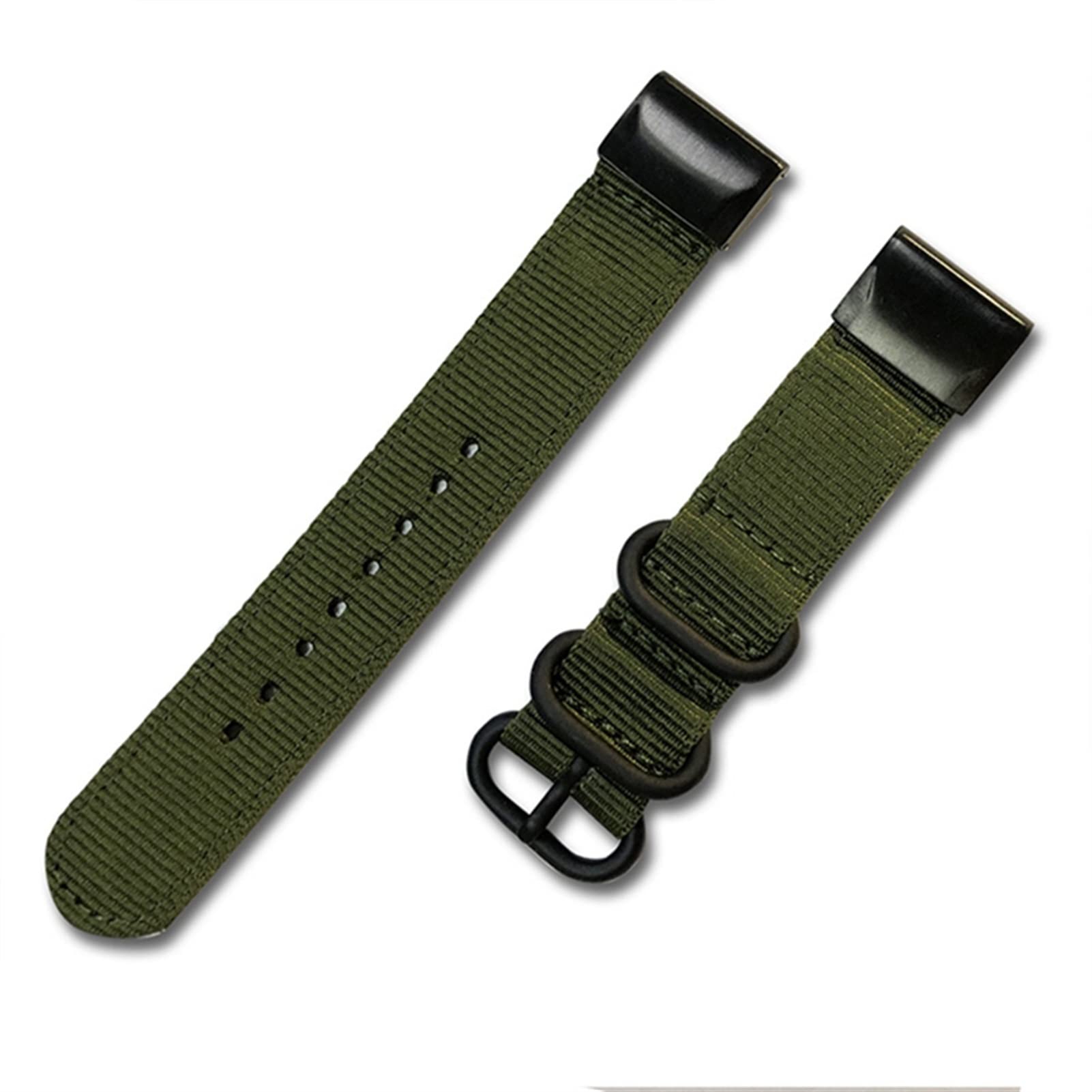 22 26 mm szybkoschnący nylonowy pasek do zegarka Garmin Fenix 6X 6 Pro Smart Watch Easy Fit Band do zegarka Fenix 5X 5 3 3HR 935 945 (kolor: zieleń wojskowa, rozmiar: 22 mm Fenix 5 5Plus)