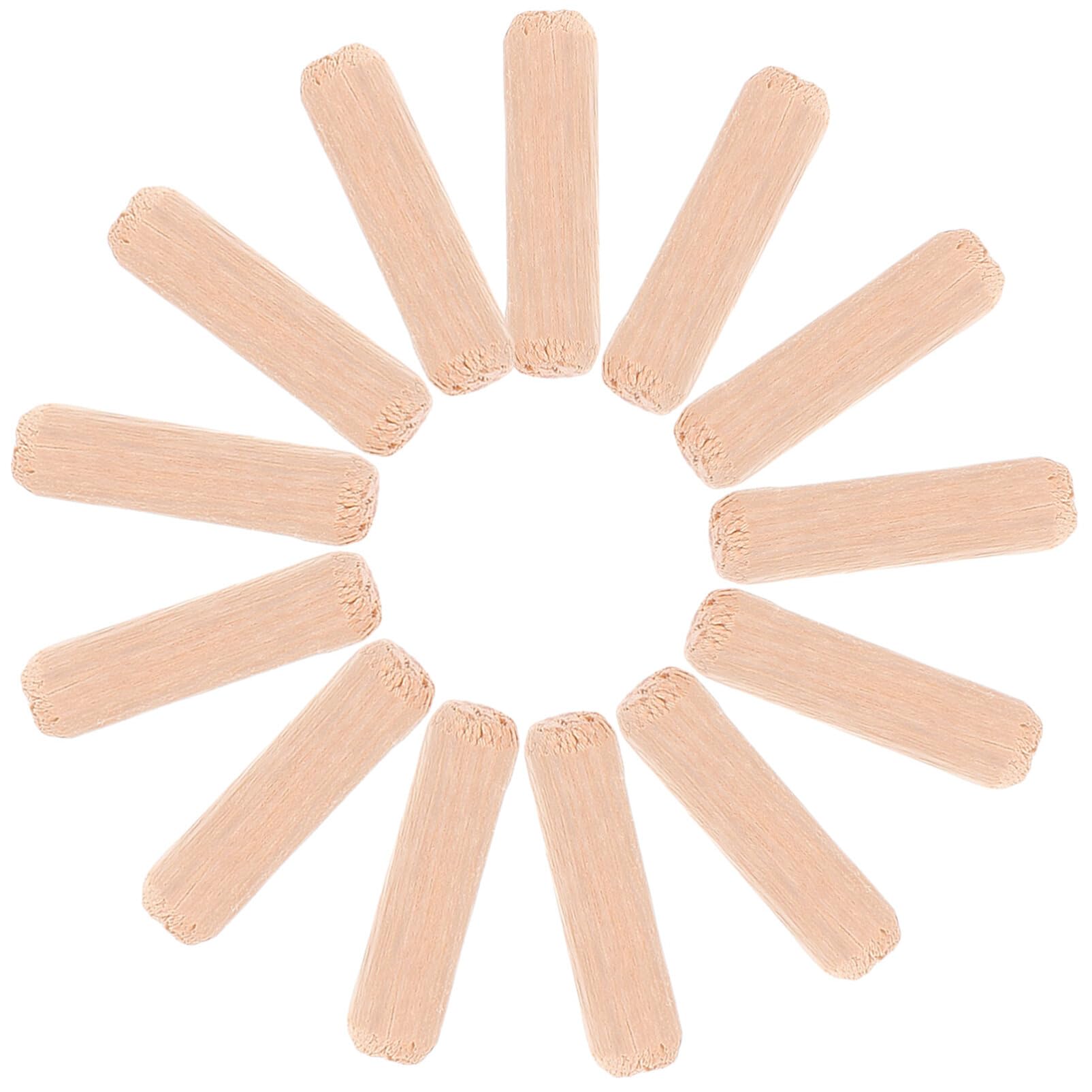 Gatuida 1 Bolsa De Pasadores De Madera Pasadores De Madera Estriados Pasadores De Madera Para Muebles Artesanías Carpintería (8X30mm)