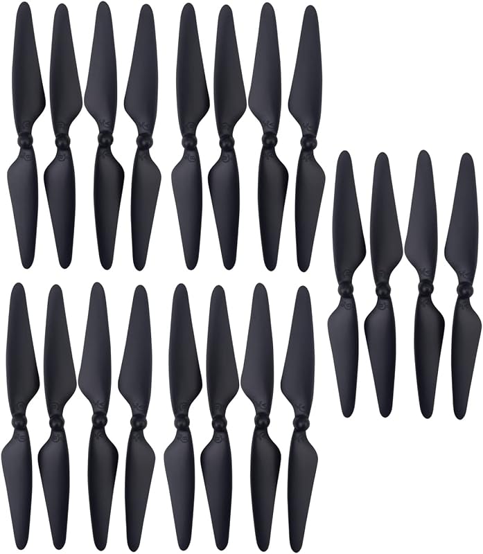 Accesorios para Hubsan H501s H501A H501C H501M H501S W H501S Pro MJX B3 Bugs 3 B3H Bugs 3H F17 F100 Quadcopter Aircraft Blade Repuestos Modelo de avión 20PCS Drone Hélice (Negro)
