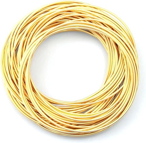 Gold Guitar String Coil Bracelets Stack Stainless Steel Set Layered Thin