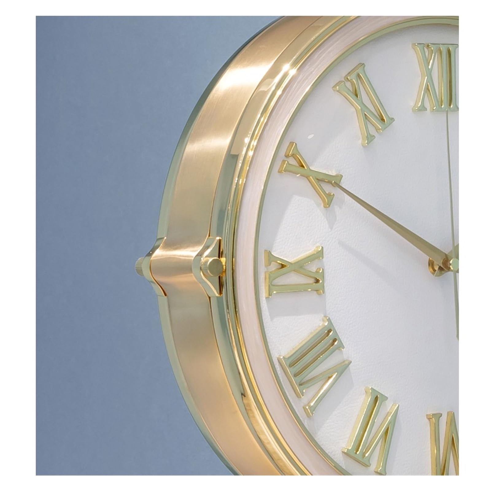 Zegar ścienny dwustronny zegar duży luksusowy dwustronny zegar ścienny nowoczesny design kreatywny metal złoty duże zegary zegar ścienny wystrój domu cichy salon Ro, styl 2-żółty