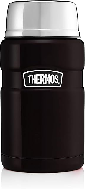 Thermos 101540 Stainless King Food Flask 710ml Matt Black, Steel