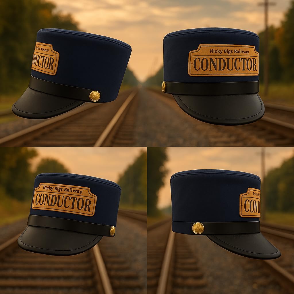 Nicky Bigs Novelties Kids Train Conductor Hat, Train Hat, Polar Express Conductor Hat, Trains Conductor Costume For Kids accessories - Image 3