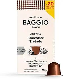 Cápsulas de Café Baggio Café Aroma Chocolate Trufado, compatível com Nespresso, contém 20 cápsulas