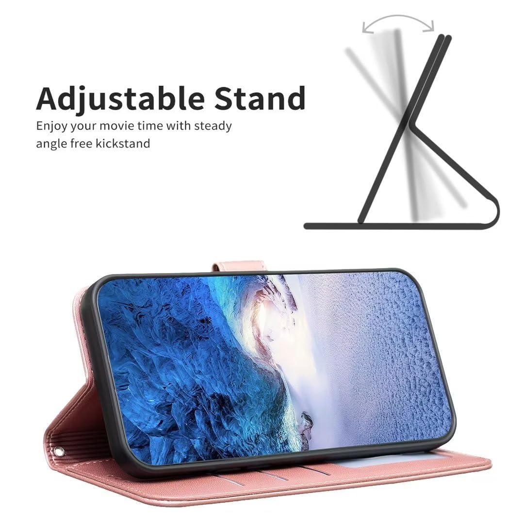 Beajew Flip Custodia in Pelle PU Premium per Oppo Find X5 Pro, Custodia Sottile in Pelle per Telefono,con Supporto Stand,Slot per Schede e Chiusura Magnetica,Portafoglio Flip Case-Verde