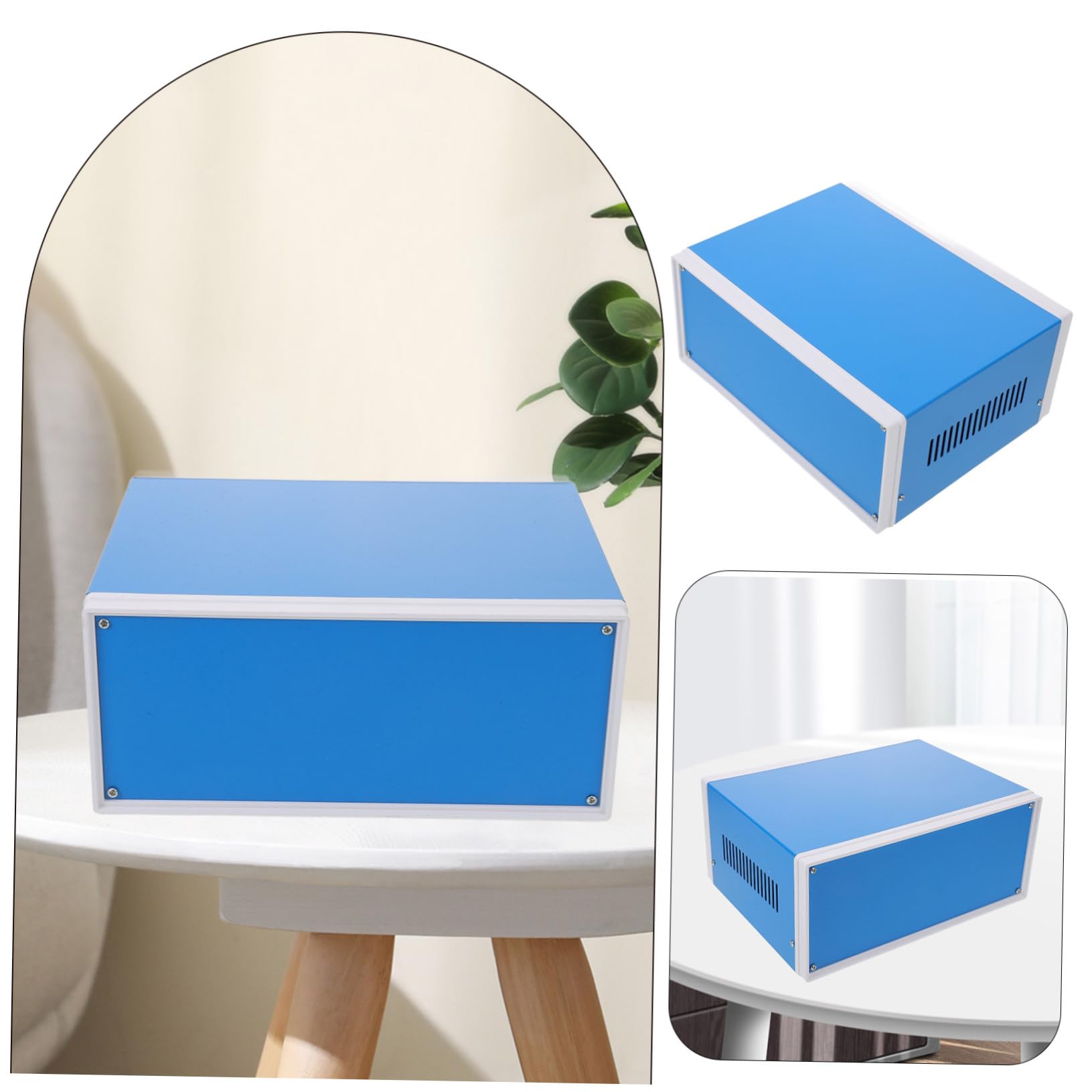 Scatola Elettrica Metallica Blu in Ferro 110x250x190mm Protezione Live e Viti, Facile da Posizionare per Terminali Piccoli e Cassette Segnali in Stazioni Metropolitane