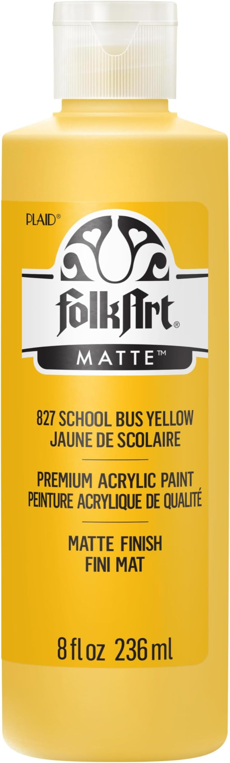Acrylic Paint in Assorted Colors (8 oz), 827, School Bus Yellow