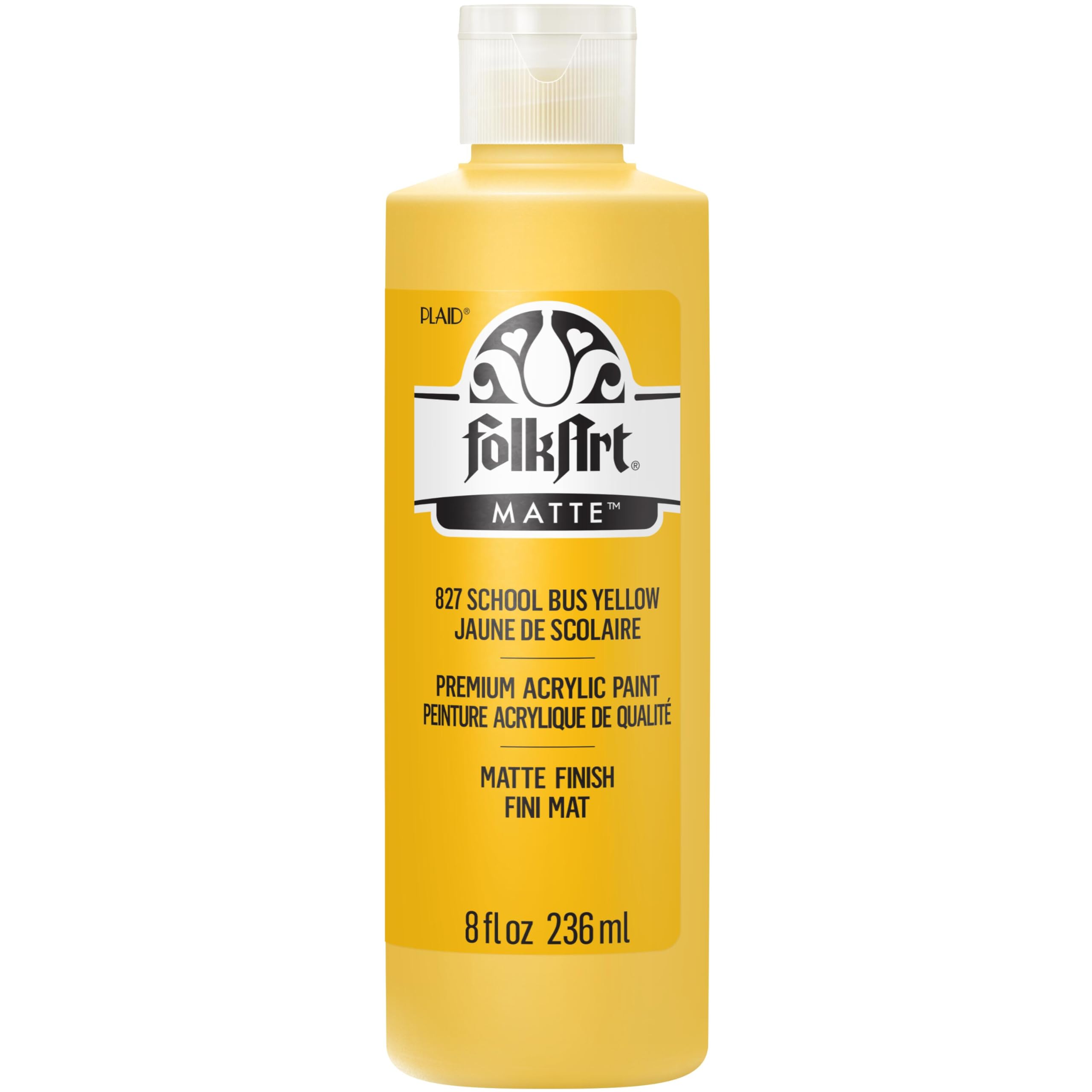 Acrylic Paint in Assorted Colors (8 oz), 827, School Bus Yellow