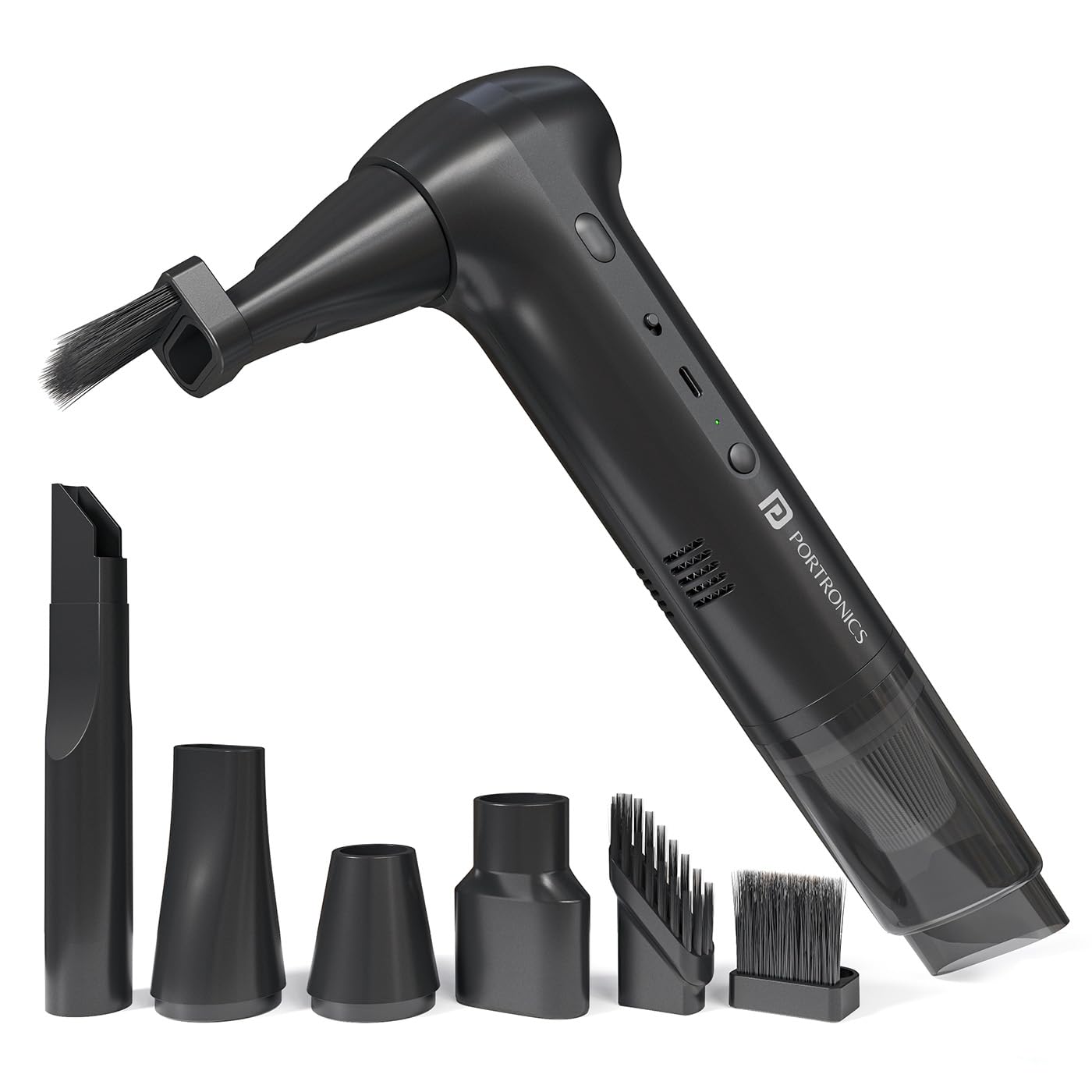 Portronics AirCop 2-in-1 Cordless Vacuum Cleaner & Air Blower, Dual BLDC Motors, 16000Pa Powerful Suction, 130000 RPM Airflow, Type-C Rechargeable, Portable Handheld Cleaner with Multiple Nozzles-image-6